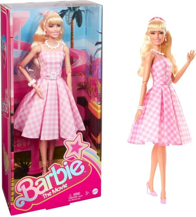Mattel Barbie - Signature the Movie - Margot Robbie als Barbie im rosa-weißen Karo-Kleid