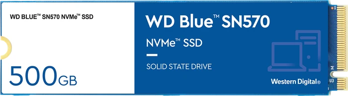 Western Digital WD Blue SN570 NVMe SSD 500GB, M.2 2280 / M-Key / PCIe 3.0 x4