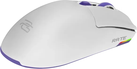 Proove Rate Special Edition Wireless Gaming Mouse, weiß/violett, USB/Bluetooth