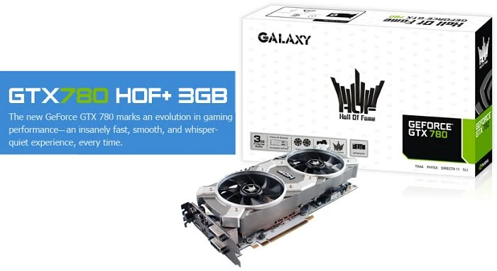 KFA2 GeForce GTX 780 Hall Of Fame+, 3GB GDDR5, 2x DVI, HDMI, DP