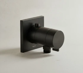 Keuco IXMO 59554 Thermostat-Brausearmatur Wandmontage Unterputz mit Schlauchanschluss eckig schwarz matt