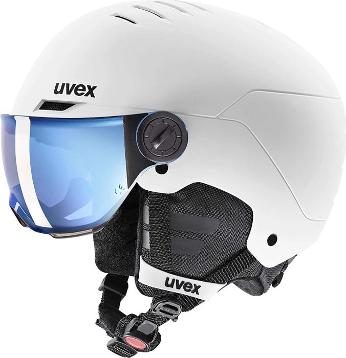 UVEX Rocket Visor Helm white/black matt (Junior)