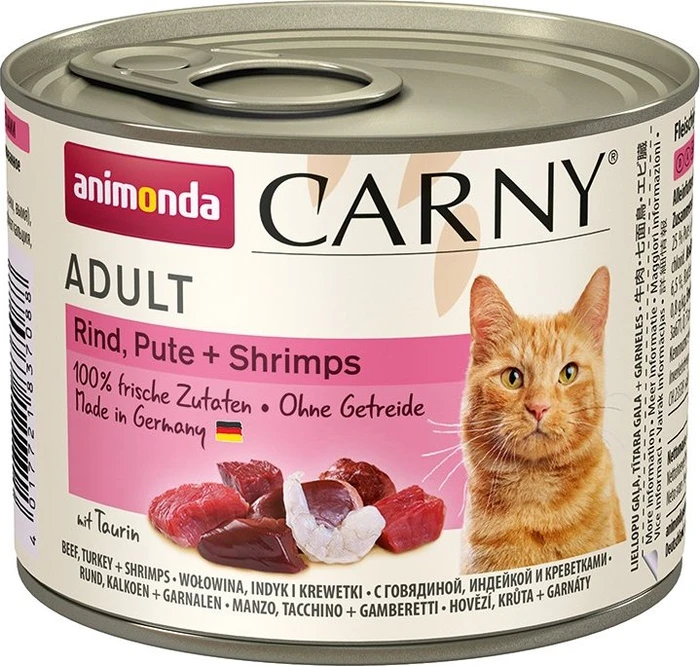 animonda Carny Adult Rind, Pute und Shrimps, 1.20kg (6x 200g)