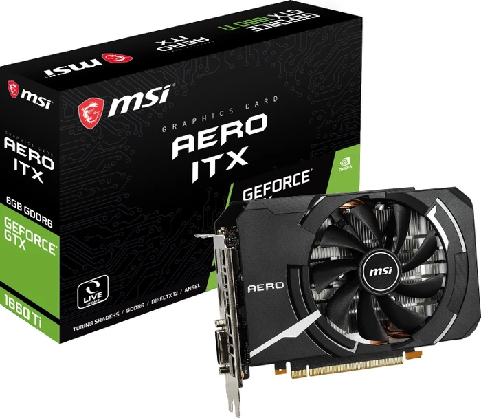MSI GeForce GTX 1660 Ti Aero ITX 6G, 6GB GDDR6, DVI, HDMI, DP