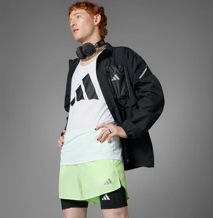adidas Run It Laufhose kurz green spark (Herren)