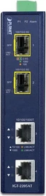 Planet IGT-2205AT Industrial Gigabit Medienkonverter, 2x RJ-45, 2x SFP