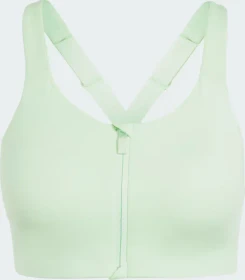 adidas TLRD Impact Luxe High Support Zip Sport-BH semi green spark (Damen)