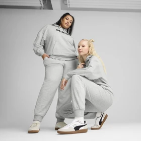 Puma ESS Small No. 1 Logo Comfort Trainingshose lang light grey heather (Damen)
