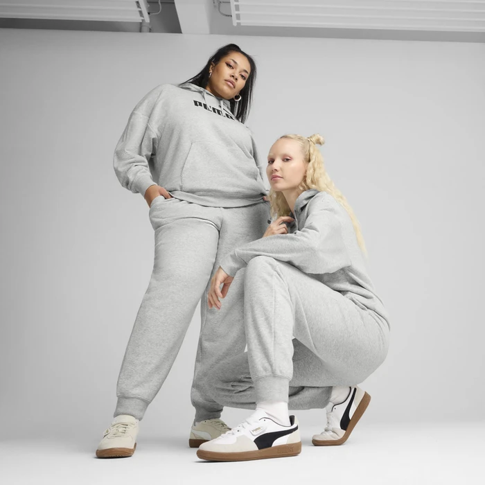 Puma ESS Small No. 1 Logo Comfort Trainingshose lang light grey heather (Damen)