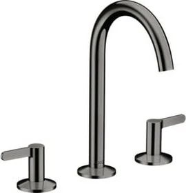 Hansgrohe Axor One 3-Loch Waschbeckenarmatur 170 Push-Open Ablaufgarnitur polished black chrome