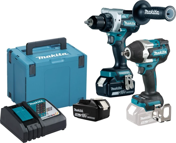 Makita DLX2453TJ Akku-Maschinenset inkl. MAKPAC + 2 Akkus 5.0Ah