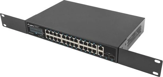 Lanberg RSGE Rackmount Gigabit Switch, 24x RJ-45, 2x RJ-45/SFP, 360W PoE+