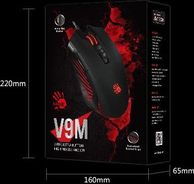 A4Tech Bloody V9M 2-Fire Gaming Mouse schwarz, USB