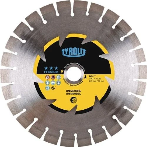 Tyrolit Premium DCU Trockenschnitt Trennscheibe, 115x2.4x22.23mm, 1 Stück