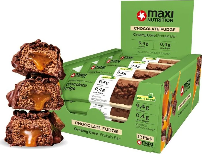 MaxiNutrition Creamy Core Protein Riegel Chocolate Fudge 540g (12x 45g)