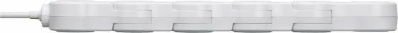 Brennenstuhl Vario Power bewegliche Steckdosenleiste mit USB-Ladefunktion, Schalter, 5-fach, 1.4m, weiß