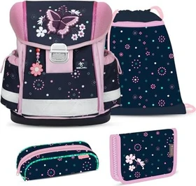 Belmil Classy Butterfly Schultaschen-Set, 4-tlg.