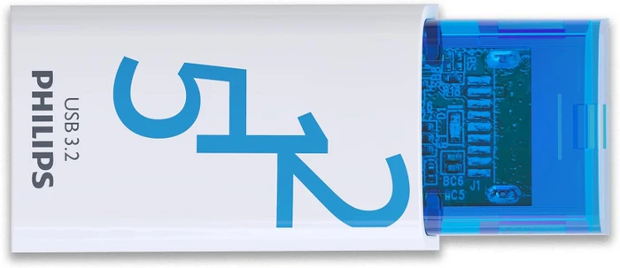 Philips Flash Drive Click Edition 512GB weiß/blau, USB-C, USB 3.2 Gen 1×1