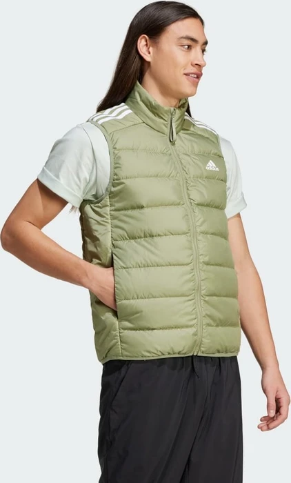 adidas Essentials 3-Streifen Light Daunen Funktionsweste tent green (Herren)