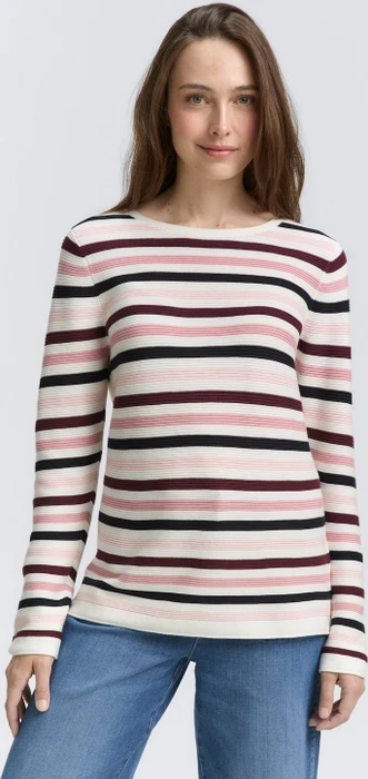 Tom Tailor Rundhalsausschnitt Strickpullover rose ottoman knit (Damen)
