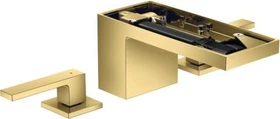 Hansgrohe Axor MyEdition 3-Loch Waschbeckenarmatur 70 mit Push-Open Ablaufgarnitur ohne Platte polished goldoptik