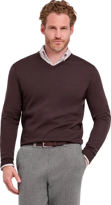 Falke Basic Apparel V-Ausschnitt Pullover dark choco (Herren)