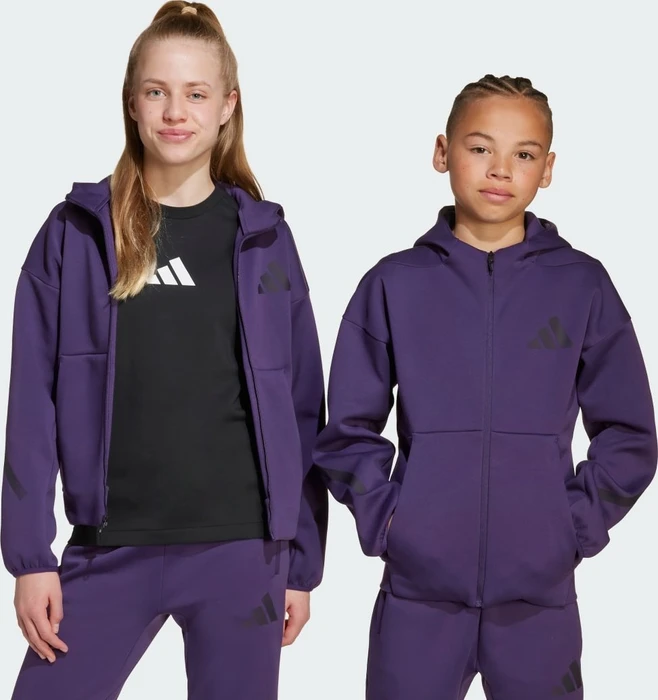 adidas Z.N.E. Zip Hoodie aurora plum/aurora black (Junior)