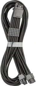 CableMod C-Series Pro ModMesh, 12V-2x6 Kabel, Corsair Type 4/Type 3, 2x 8-Pin PCIe Stecker auf 16-Pin PCIe 5.1 12V-2x6 Stecker, Adapterkabel, schwarz, 60cm (CM-PCSR-16P2-N60KK-5PK-R-SS)