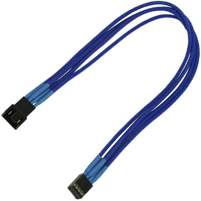 Nanoxia 4-Pin Verlängerung, sleeved, 30cm, blau