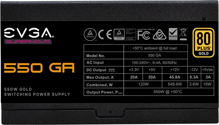 EVGA SuperNOVA GA 550 550W, ATX