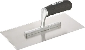 Fortis Glättkelle Edelstahl 4x4mm gezahnt, 280x130mm