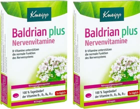Kneipp Baldrian plus Nervenvitamine Dragees, 80 Stück (2x 40 Stück)