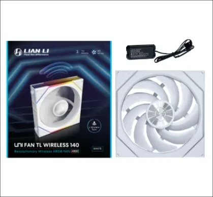 Lian Li Uni Fan TL Wireless 140 RGB Reverse Blade, weiß, LED-Steuerung, 140mm