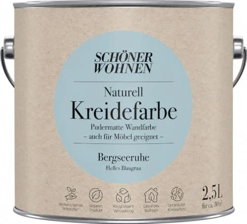 Schöner Wohnen Naturell Kreidefarbe innen bergseeruhe helles blaugrau, 2.5l