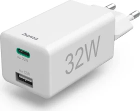 Hama Schnellladegerät USB-C/USB-A PD 32W weiß