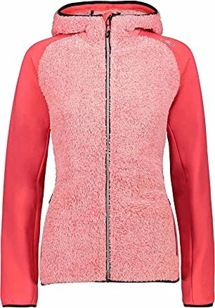 CMP Hybrid-Fleece Jacke fluo red (Damen)