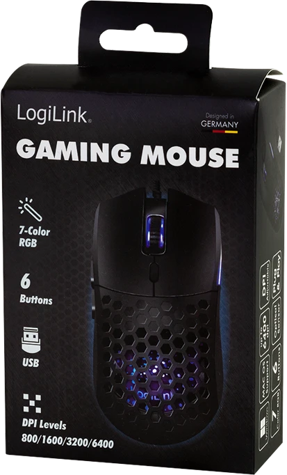 LogiLink Gaming Mouse schwarz, USB