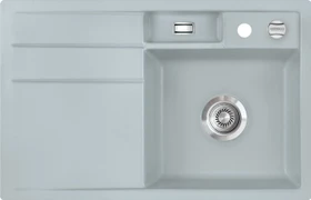 systemceram Bela 78 F Einbau Becken rechts mit Ablauffernbedienung titan