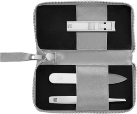 Zwilling Reißverschluss-Etui vegan Maniküre/Pediküre-Set 3-teilig grau