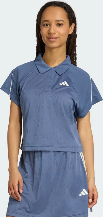 adidas Stadium 3-Streifen vom Tennis inspiriertes Poloshirt kurzarm preloved ink/off white (Damen)