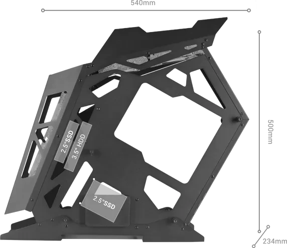 Mars Gaming MC61 Black, Glasfenster