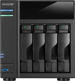 Asustor AS6104T, 2GB RAM, 2x RJ-45 1000Base-T, 3x USB-A 3.0 (90IX00H1-BW3S10)