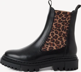 Tamaris Leder Chelsea Boot black/leopard (Damen)