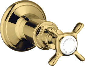 Hansgrohe AXOR Montreux Absperrventil Unterputz mit Kreuzgriff polished gold optic