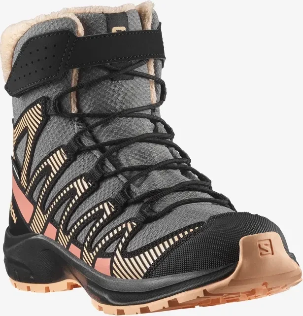 Salomon XA Pro V8 Winter Waterproof pewter/black/peach fuzz (Junior)