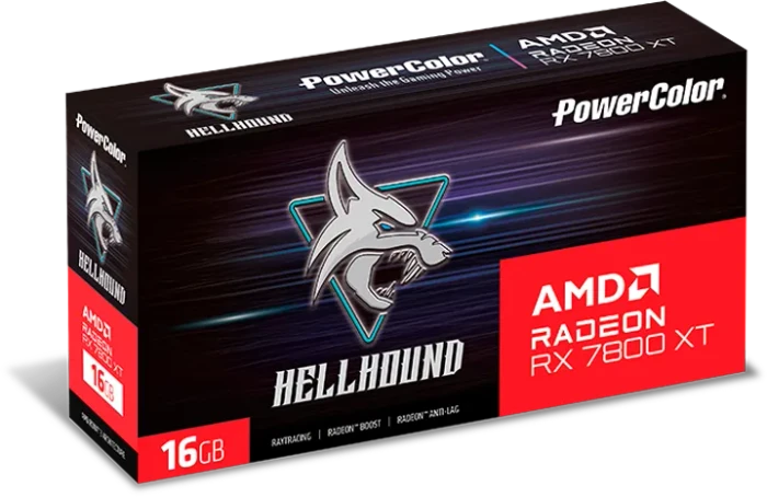PowerColor Hellhound Radeon RX 7800 XT, 16GB GDDR6, HDMI, 3x DP