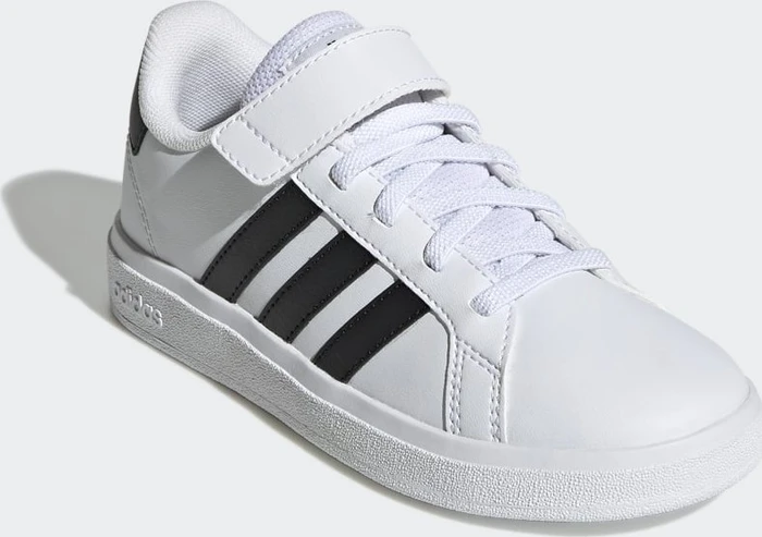 adidas Grand Court Court Elastic Lace and Top Strap cloud white/core black (Junior)