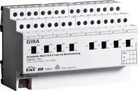 Gira KNX Schaltaktor 8-fach, 16A, 8TE REG, Schaltaktor (1046 00)