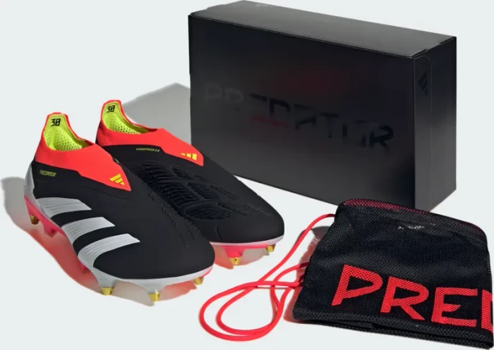 adidas Predator 24 Elite Laceless SG core black/cloud white/solar red