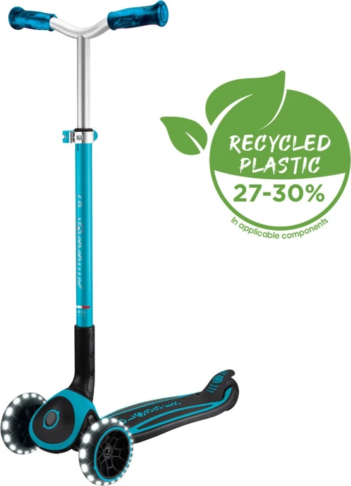 Globber Ace Lights Kickboard aqua